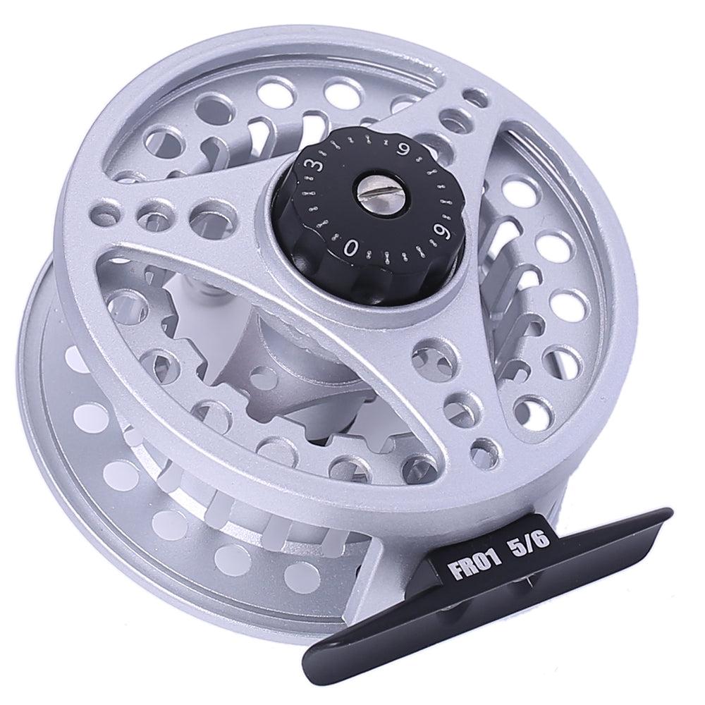 Kylebooker FR01 Large Arbor Fly Fishing Reel (3/4wt 5/6wt 7/8wt) Silver / 5/6 Weight