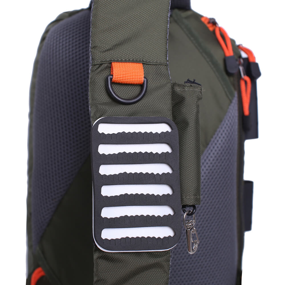 Kylebooker Fly Fishing Sling Packs Bolsa de ombro para armazenamento de equipamento de pesca SL03