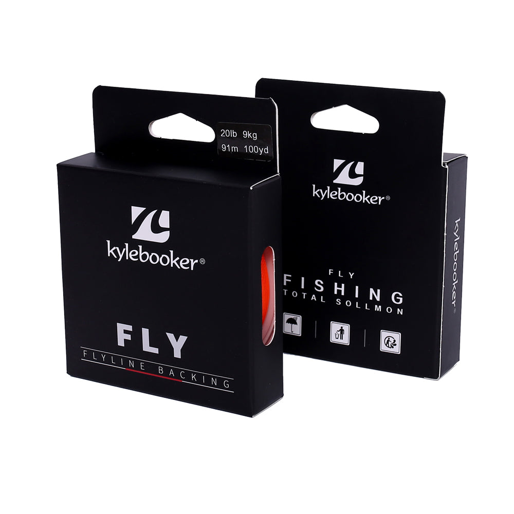 Linka Kylebooker Fly 20/30LB 100/300 jardów Pomarańczowo-zielona pleciona żyłka muchowa