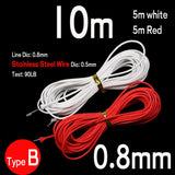 Kylebooker 5 mètres 22# 1.2mm PE ligne de pêche tressée ligne de tresse super forte fr Jig crochet leader reliant la corde/cordon de pêche de plongée sous-marine