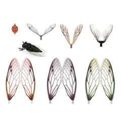 Kylebooker 2-pack Realistisk flugvinge Förskuren flugbindande insektsvingar Syntetisk stenfluga majfluga flaskfluga öring bete bindningsmaterial