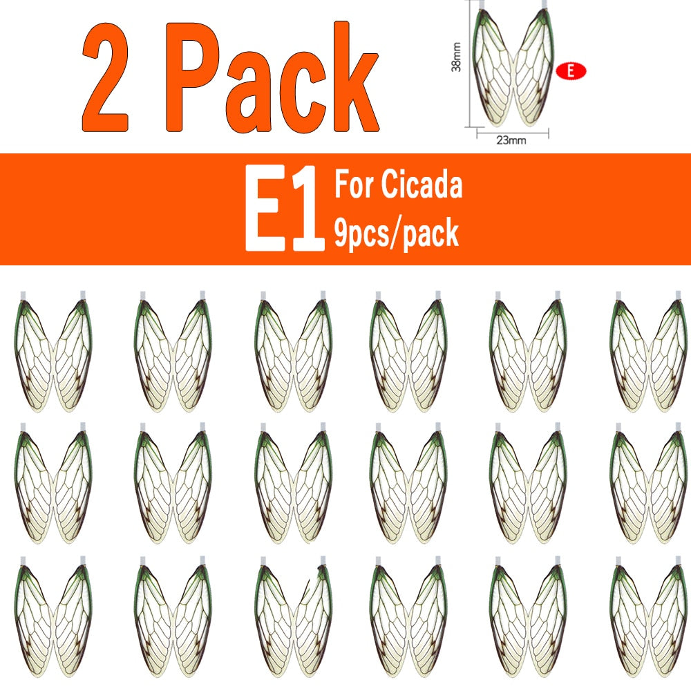 Kylebooker 2 Packs Realistic Fly Wing Pre-cut Fly Tying Insect Wings S