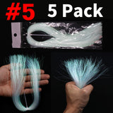 Kylebooker 5-packs Flashabou holografisch klatergoud vliegvissen koppelverkoop kristal flash string jig haak kunstaas maken vismateriaal roze