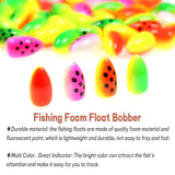 Kylebooker 20PCS Fishing Foam Float Bobber Buoys Bullet Oval Floats  for Fly Fishing Pompano Bottom Rigs Saltwater Fishing Accessory