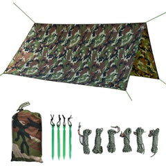 Tenda de lona rede chuva mosca PU impermeável à prova de vento UV 50+ guarda sol essencial sobrevivência acampamento caminhada