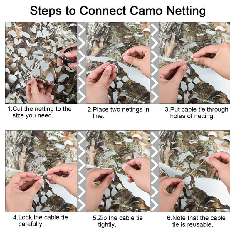 Camouflage Net Super 2.0 Camo Netting, Camouflage Nettgardiner Flott for solskjerming Camping Skyting Jakt etc.
