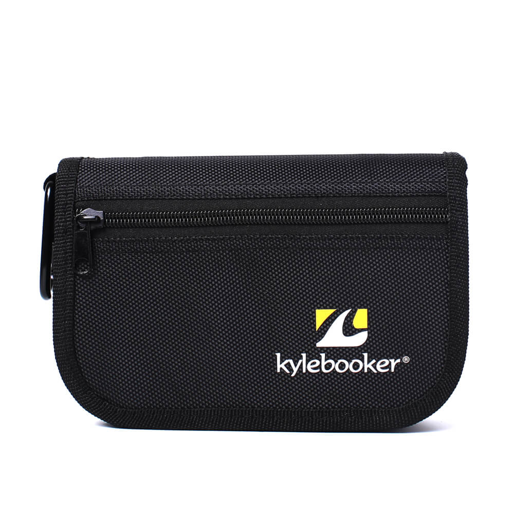 Kylebooker - Bolsa de almacenamiento para señuelos de pesca, funda tipo cartera para cebos giratorios BB01