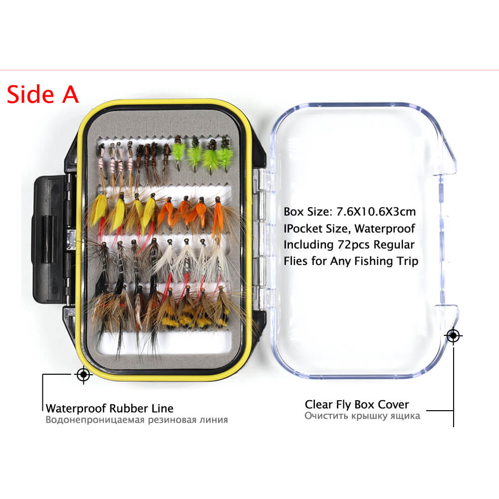 Kylebooker Fly Fishing Lure Dry Wet Flies Nymph Streamer Artificial Pesca Bait Lure Carp Trout Pesca Fishing Tackle Fly Box