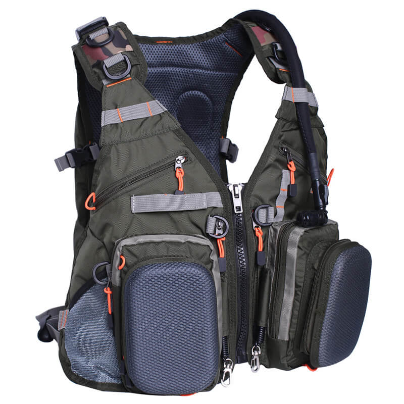 Paquete de chaleco de pesca de malla premium Kylebooker con múltiples bolsillos para hombres y mujeres FV02