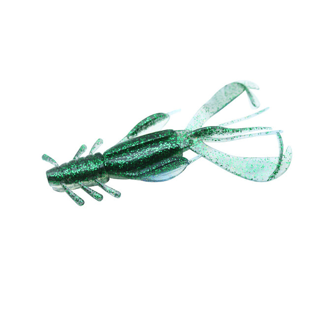 Kylebooker Conjunto de pesca en embalses al aire libre/lote cebo suave de camarón de dos colores 101MM/10,4G cebo suave de gusano cebo de silicona
