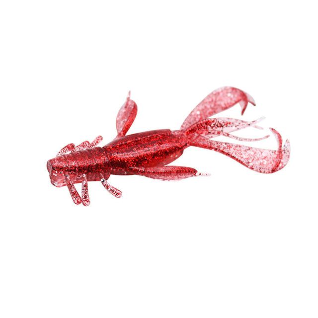 Kylebooker Conjunto de pesca en embalses al aire libre/lote cebo suave de camarón de dos colores 101MM/10,4G cebo suave de gusano cebo de silicona