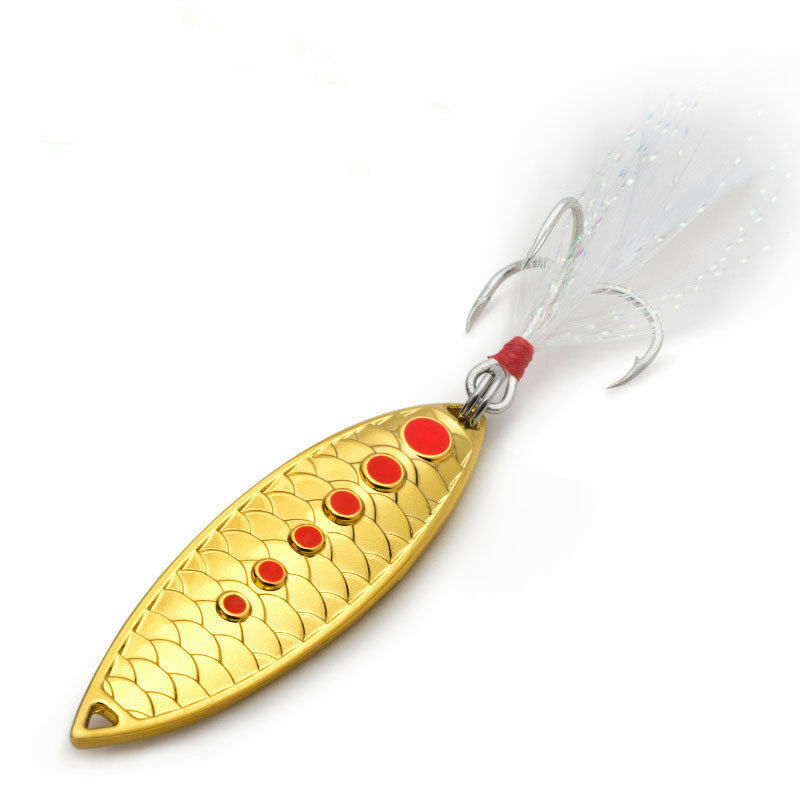 1pcs Spinner Spoon Lures 2g 3g 4g Rotating Metal Sequins Bait Treble