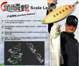 Señuelo de pesca con cuchara giratoria de Metal de sanguijuela a escala, cebo duro con lentejuelas, cebo Artificial con lentejuelas duras pequeñas