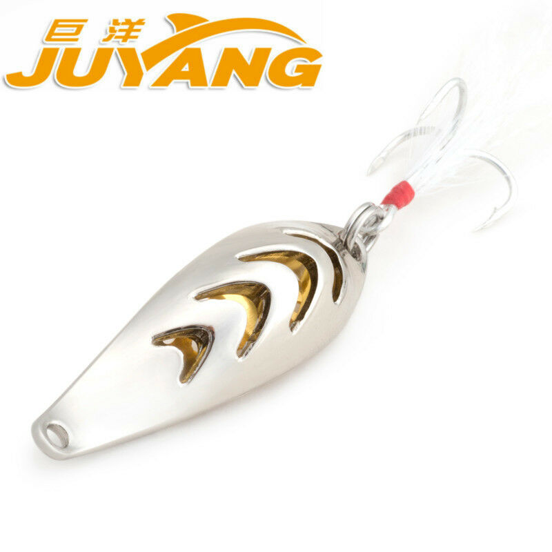 Mamba Fishing Lure Metal Spoon Spinnerbait Hard Artificial Baits Sequin Rotate Lure for Pike Bass Trout, Silver / 10g